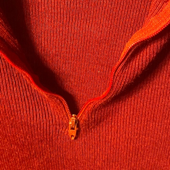 Vintage Burnt Orange Acrylic Turtle-Neck sweater - Picture 3 of 4